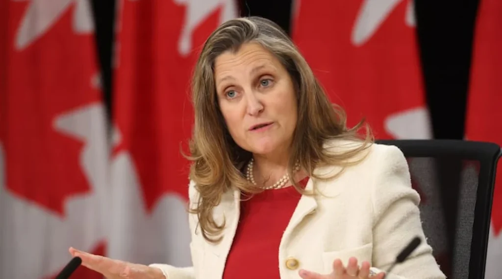 Former Canadian Finance Minister Chrystia Freeland Announces Housing and Immigration Linkage Policy
