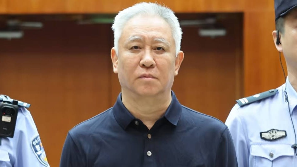 Hui Ka Yan (Xu Jiayin) stands trial at the Shenzhen Intermediate People's Court, August 20, 2026