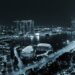 Marina Bay and the Singapore central business district skyline at night