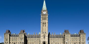 Centre Block on Parliament Hill in Ottawa, Canada