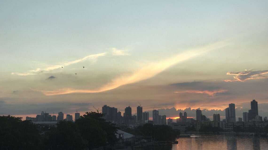 Manila skyline at sunset