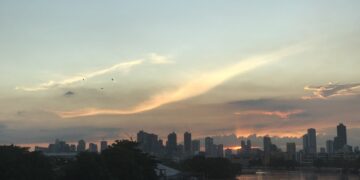 Manila skyline at sunset
