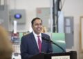 US Congressman Raja Krishnamoorthi speaking at a public event
