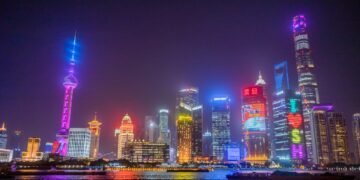 Lujiazui financial district skyline, Shanghai