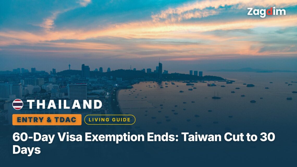 Thailand's 60-Day Visa Exemption Ends: Taiwan Cut to 30 Days