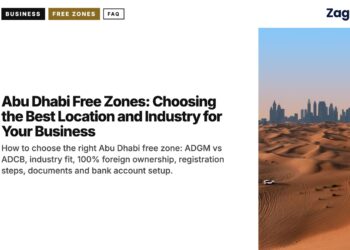 Nature — Desert dunes landscape with distant Dubai skyline, illustrating Abu Dhabi Free Zones: Choosing the Best Location and Industry for Your Business