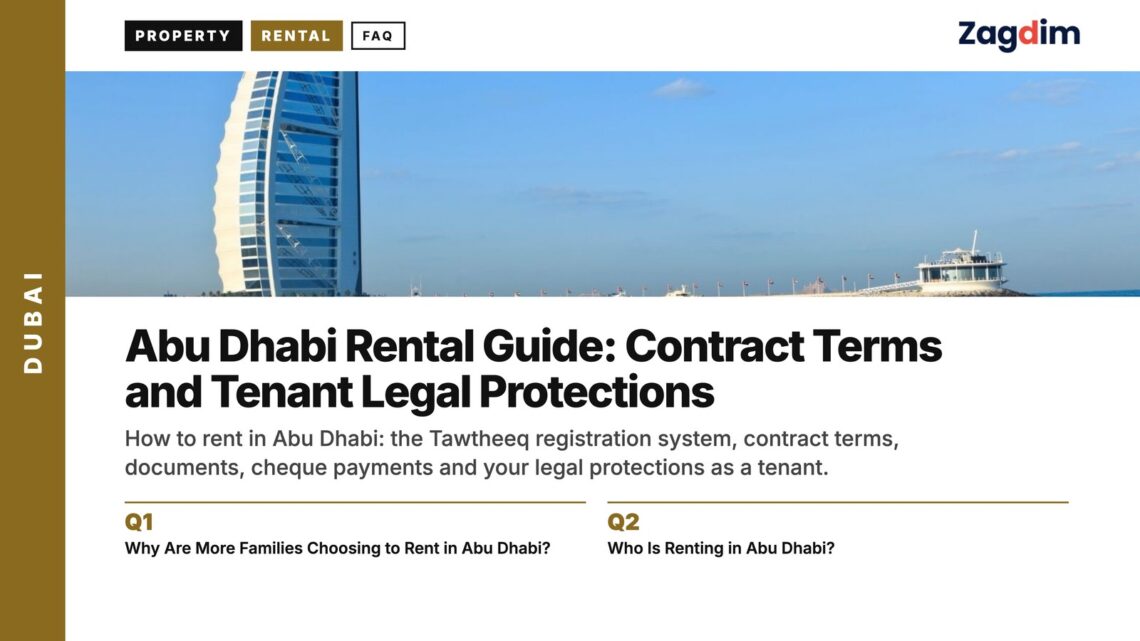 Landmark — Burj Al Arab hotel seen from the beach, illustrating Abu Dhabi Rental Guide: Contract Terms and Tenant Legal Protections