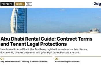 Landmark — Burj Al Arab hotel seen from the beach, illustrating Abu Dhabi Rental Guide: Contract Terms and Tenant Legal Protections