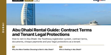 Landmark — Burj Al Arab hotel seen from the beach, illustrating Abu Dhabi Rental Guide: Contract Terms and Tenant Legal Protections