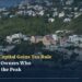 Densely packed houses on the Wellington hillside above the harbour, New Zealand