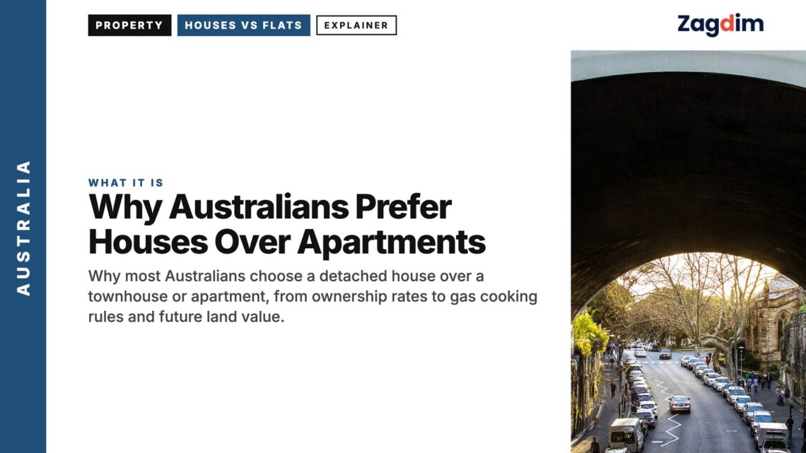 Street — Historic sandstone tunnel with road and parked cars, illustrating Why Australians Prefer Houses Over Apartments