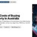 Night — Illuminated building with colourful light trails at night, illustrating Total Costs of Buying Property in Australia