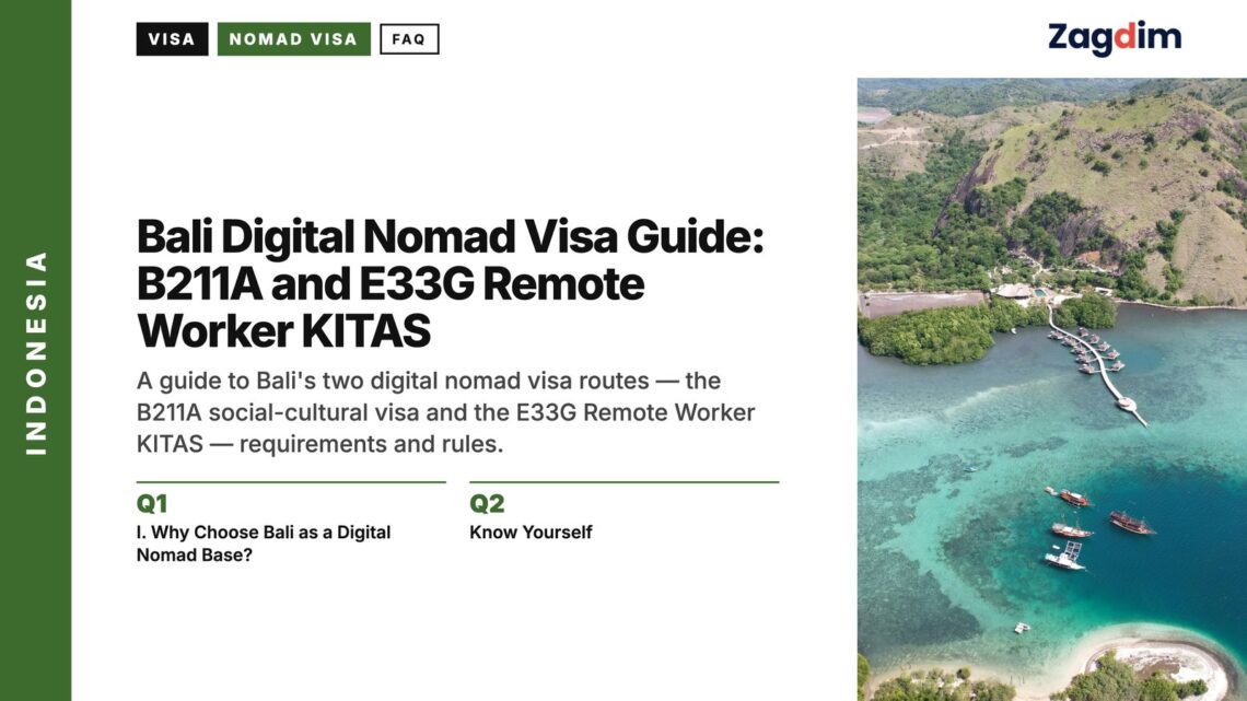 Aerial — Aerial view of turquoise lagoon with boats, illustrating Bali Digital Nomad Visa Guide: B211A and E33G Remote Worker KITAS