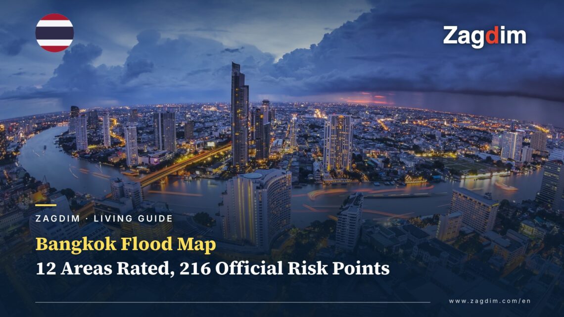 Bangkok Flood Map 2026: 12 Expat Areas Rated by Flood Risk, 216 Official Risk Points and What to Check Before You Rent or Buy
