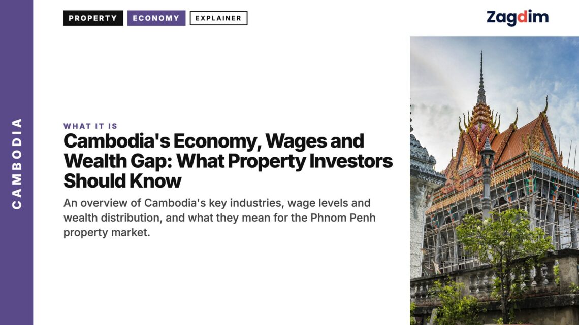 Temple — ornate pagoda under construction with scaffolding, illustrating Cambodia's Economy, Wages and Wealth Gap: What Property Investors Should Know