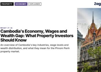 Temple — ornate pagoda under construction with scaffolding, illustrating Cambodia's Economy, Wages and Wealth Gap: What Property Investors Should Know