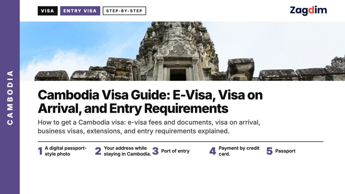 Temple — Angkor Wat stone tower and staircase, illustrating Cambodia Visa Guide: E-Visa, Visa on Arrival, and Entry Requirements