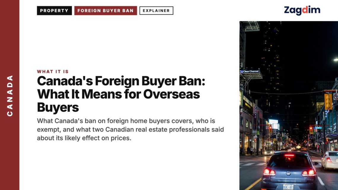 Street — Toronto downtown street at night with neon signs, illustrating Canada's Foreign Buyer Ban: What It Means for Overseas Buyers