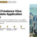 Aerial — Aerial view of Dubai Marina coastline and lagoon, illustrating Dubai Freelance Visa: Complete Application Guide