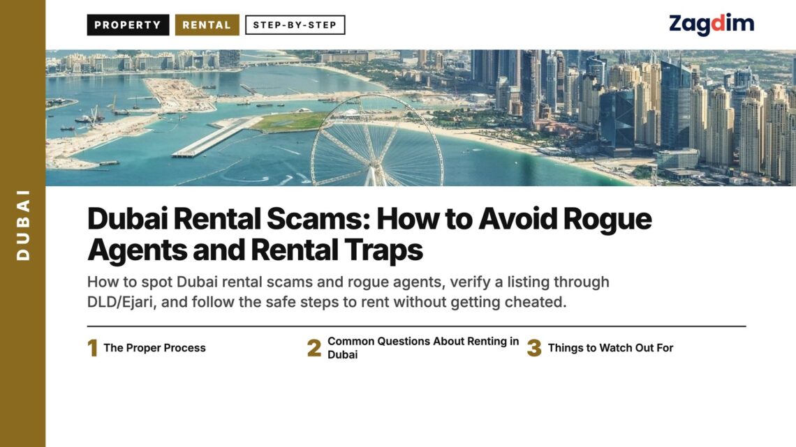 Aerial — Aerial view of Bluewaters Island and Ain Dubai wheel, illustrating Dubai Rental Scams: How to Avoid Rogue Agents and Rental Traps