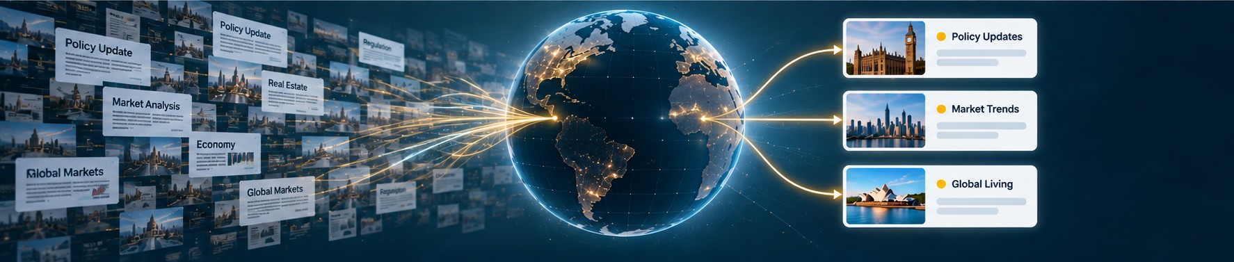 Zagdim AI turning a flood of scattered global information into a few clear signals: policy updates, market moves, living and relocation