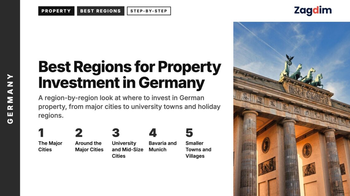 Landmark — Brandenburg Gate quadriga close-up at golden hour Berlin, illustrating Best Regions for Property Investment in Germany