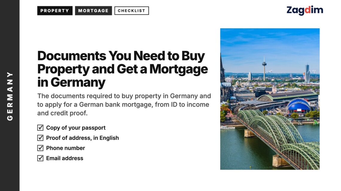 Skyline — Cologne skyline with cathedral spires and Hohenzollern Bridge, illustrating Documents You Need to Buy Property and Get a Mortgage in Germany