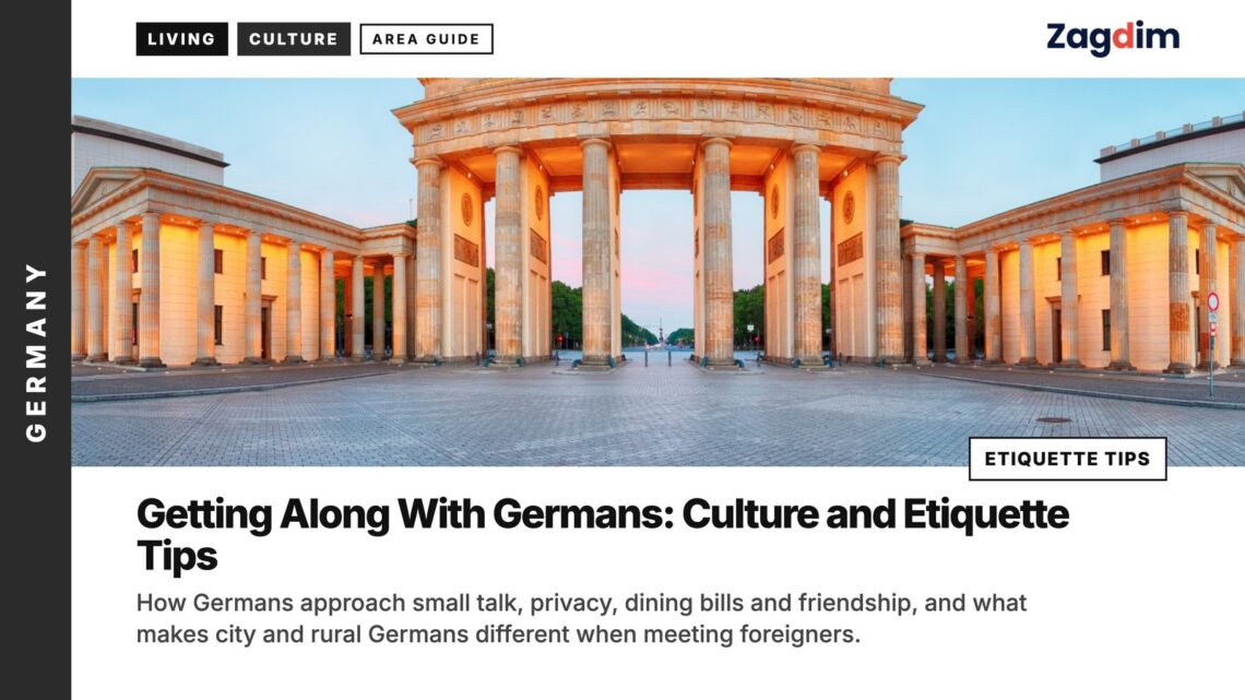 Landmark — Brandenburg Gate illuminated at dusk empty square Berlin, illustrating Getting Along With Germans: Culture and Etiquette Tips