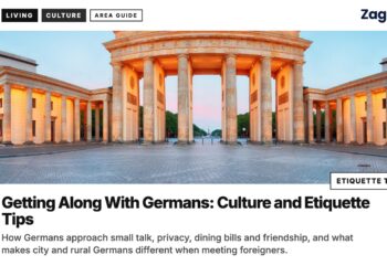 Landmark — Brandenburg Gate illuminated at dusk empty square Berlin, illustrating Getting Along With Germans: Culture and Etiquette Tips