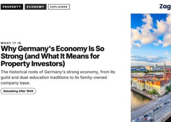 Aerial — Aerial view of Spree river bridge and rooftops Berlin, illustrating Why Germany's Economy Is So Strong (and What It Means for Property Investors)
