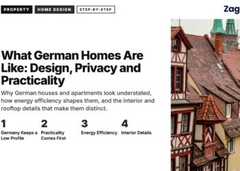 Architecture — Row of red-roofed half-timbered houses with dormer windows, illustrating What German Homes Are Like: Design, Privacy and Practicality