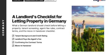 Landmark — Neuschwanstein Castle at sunset overlooking green valley, illustrating A Landlord's Checklist for Letting Property in Germany