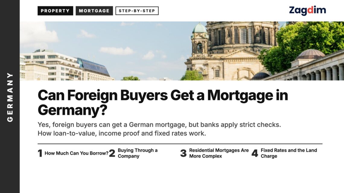 Landmark — Berlin Cathedral dome with tour boat on the Spree, illustrating Can Foreign Buyers Get a Mortgage in Germany?