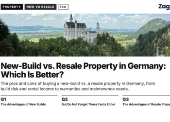 Landmark — Neuschwanstein Castle viewed from forested valley Bavaria, illustrating New-Build vs. Resale Property in Germany: Which Is Better?