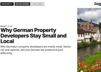 River — Half-timbered village houses along a river with flowers, illustrating Why German Property Developers Stay Small and Local