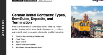 Transport — Yellow U-Bahn train arriving with Oberbaumbruecke towers Berlin, illustrating German Rental Contracts: Types, Rent Rules, Deposits, and Termination