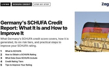 Landmark — German flag flying before ornate Bremen town hall facade, illustrating Germany's SCHUFA Credit Report: What It Is and How to Improve It