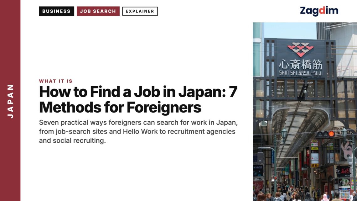 Street — shopping street exterior with billboards in Osaka, illustrating How to Find a Job in Japan: 7 Methods for Foreigners