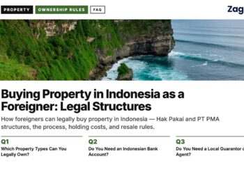 Landmark — Uluwatu clifftop coastline above ocean waves, illustrating Buying Property in Indonesia as a Foreigner: Legal Structures