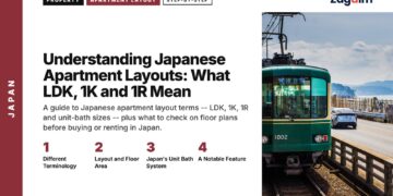 Transport — green train at station platform with mountains, illustrating Understanding Japanese Apartment Layouts: What LDK, 1K and 1R Mean