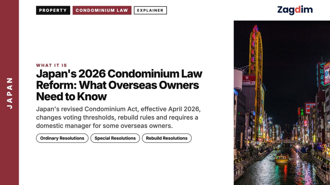 Night — Dotonbori canal at night with neon signs, illustrating Japan's 2026 Condominium Law Reform: What Overseas Owners Need to Know