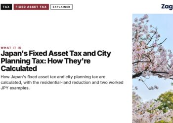 Landmark — Osaka Castle with cherry blossoms in bloom, illustrating Japan's Fixed Asset Tax and City Planning Tax: How They're Calculated