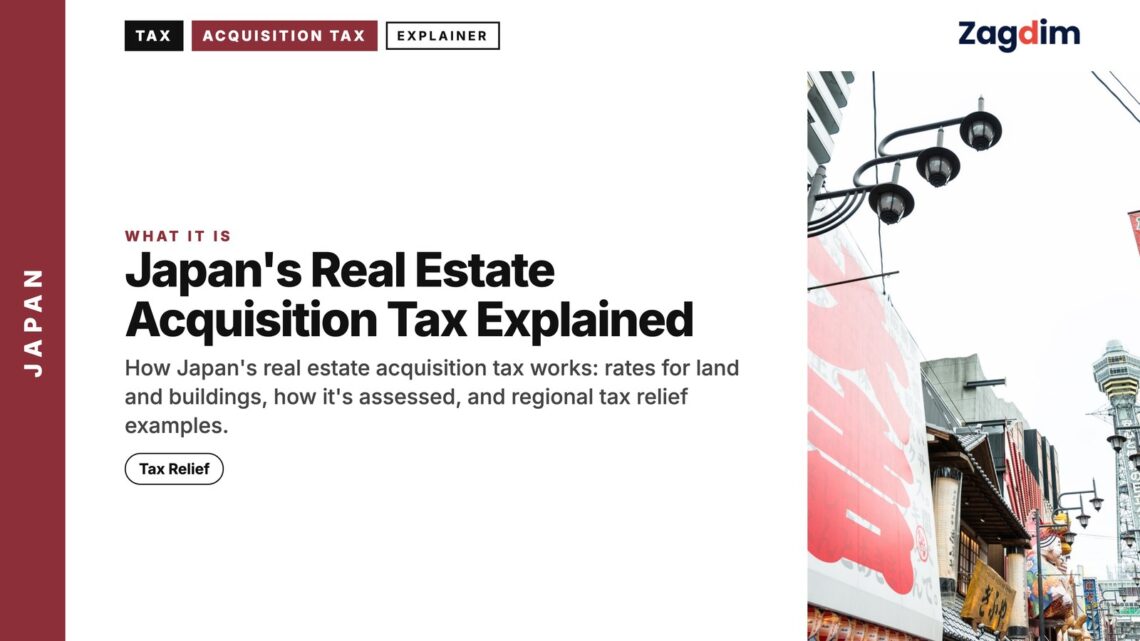 Street — Shinsekai street signage and shopfronts, illustrating Japan's Real Estate Acquisition Tax Explained