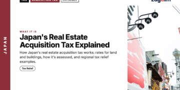 Street — Shinsekai street signage and shopfronts, illustrating Japan's Real Estate Acquisition Tax Explained