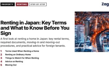 Night — dense city skyline at night with red lights, illustrating Renting in Japan: Key Terms and What to Know Before You Sign