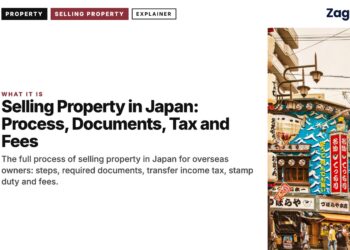 Street — Shinsekai street with tower and colourful signboards at sunset, illustrating Selling Property in Japan: Process, Documents, Tax and Fees