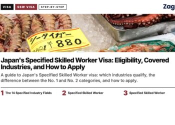 Market — seafood market stall with shrimp octopus and oysters, illustrating Japan's Specified Skilled Worker Visa: Eligibility, Covered Industries, and How to Apply