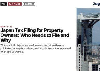Architecture — Umeda Sky Building aerial view of Osaka skyline, illustrating Japan Tax Filing for Property Owners: Who Needs to File and Why