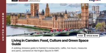 Houses of Parliament and Big Ben across the Thames, illustrating Living in Camden: Food, Culture and Green Space Guide