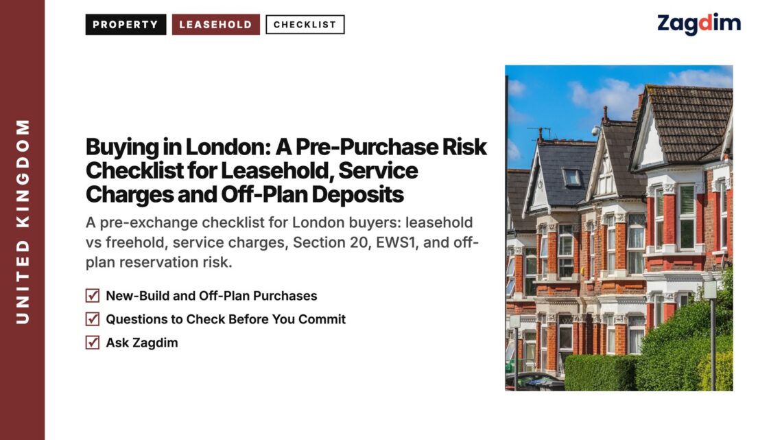 Victorian terraced houses, illustrating Buying in London: A Pre-Purchase Risk Checklist for Leasehold, Service Charges and Off-Plan Deposits